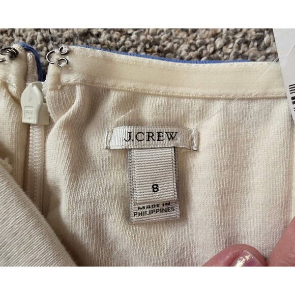 NWT J. Crew Striped Strapless Dress Size 8 Blue White Summer Classic Na… - Picture 3 of 10